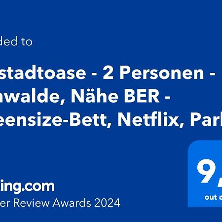Vorstadtoase - 2 Personen - Eichwalde, Naehe Ber - Queensize-Bett, Netflix, Parken Dış mekan fotoğraf